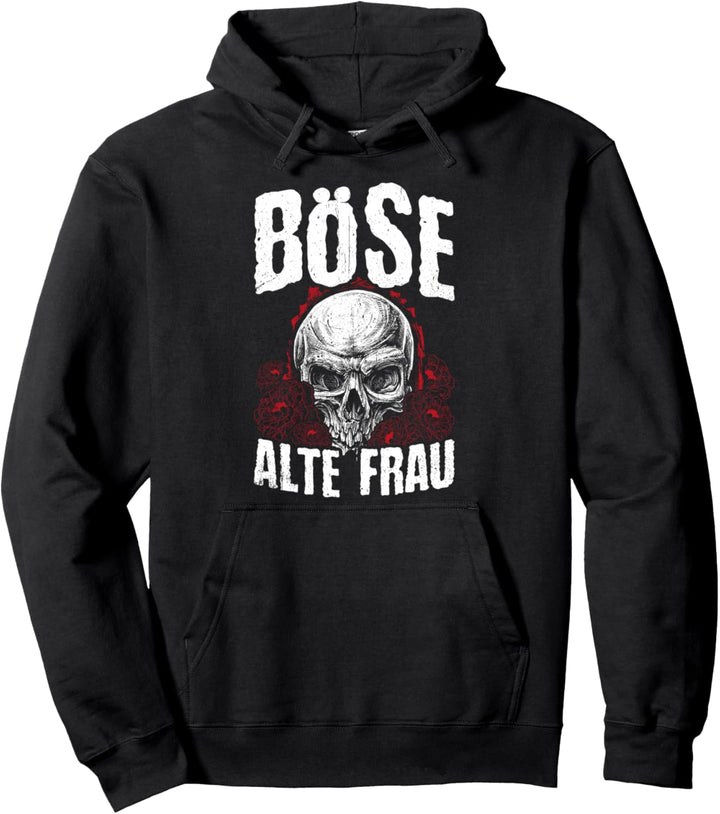 Totenkopf - Böse alte Frau Skull Pullover Hoodie