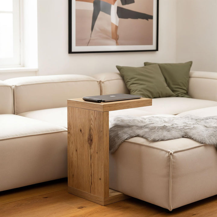 levandeo Couchtisch Coco Holz 32x32x50cm Wildeiche Eiche Tisch Beistelltisch Deko Sofatisch Ablage K