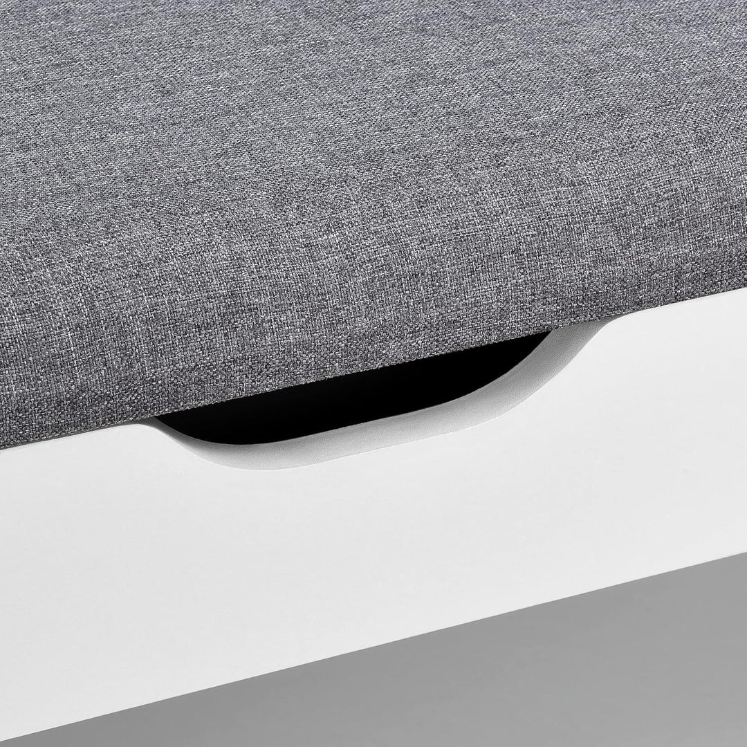 [en.casa] Schuhbank Gentofte 60x30x46cm Schuhschrank mit 3 Ablagefächern Schuhablage für 4 Paar Schu