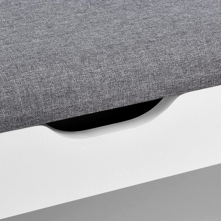 [en.casa] Schuhbank Gentofte 60x30x46cm Schuhschrank mit 3 Ablagefächern Schuhablage für 4 Paar Schu