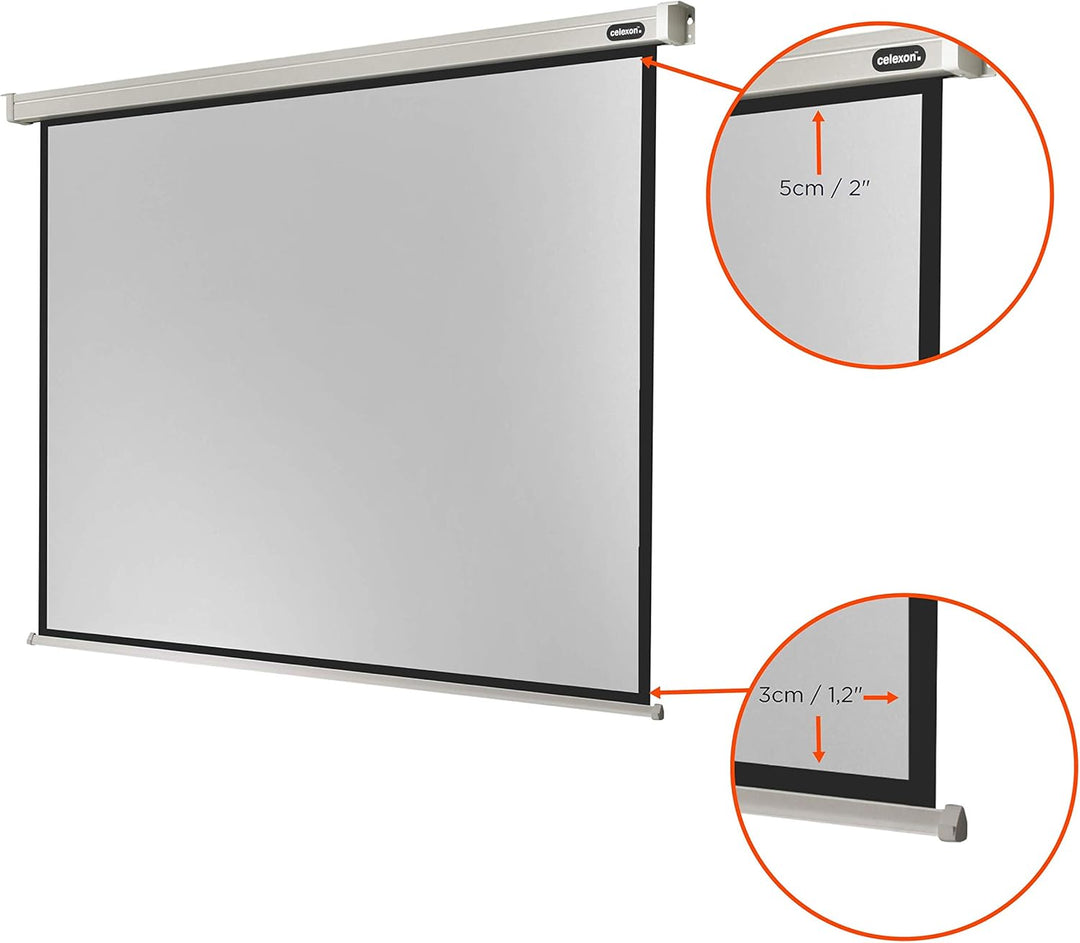 celexon Professional Motor-Leinwand 85" | 180x135 cm 4:3 | elektrische 4K,Full-HD Beamer-Leinwand fü
