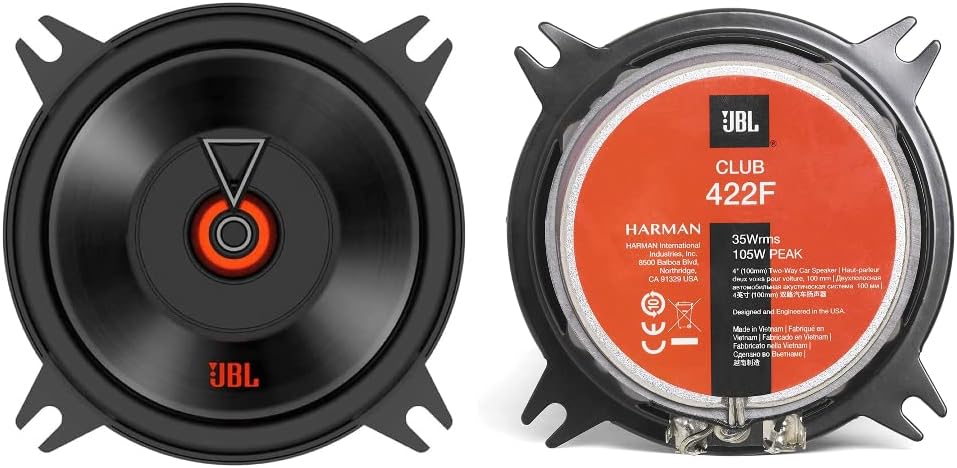 2 Lautsprecher Club 422F Koaxial 2-Wege 10 cm 100 mm 4" Durchmesser 35 Watt RMS und 105 Watt max. Im