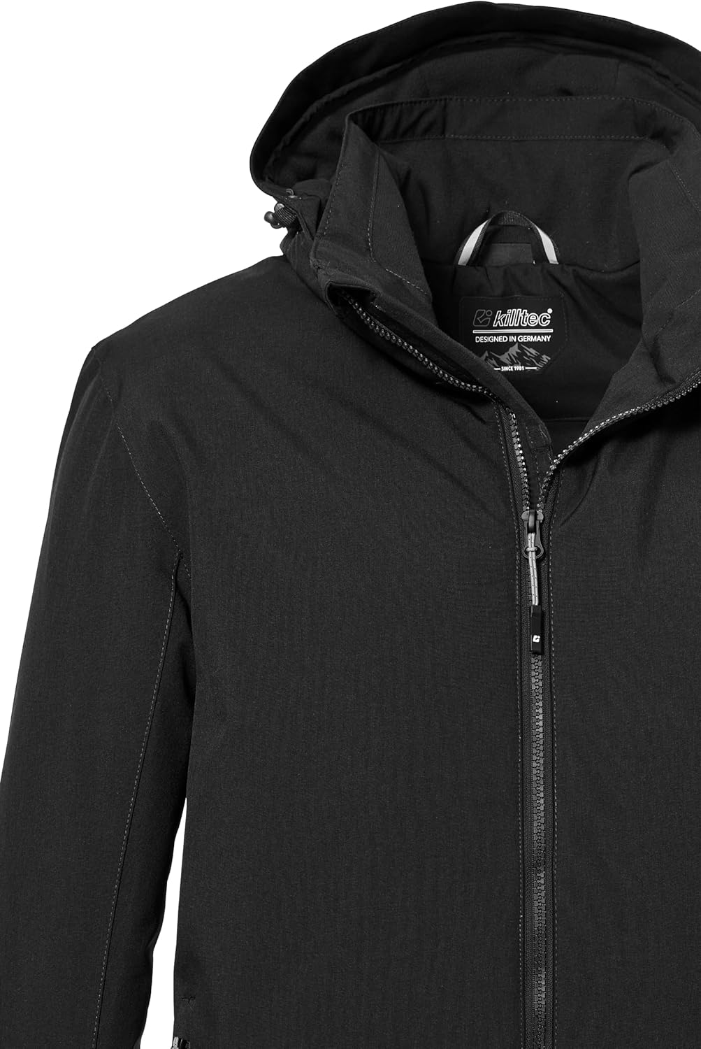 Killtec Herren Kow 22 Mn Jckt Funktionsjacke/Outdoorjacke mit abzippbarer Kapuze M Schwarz, M Schwar
