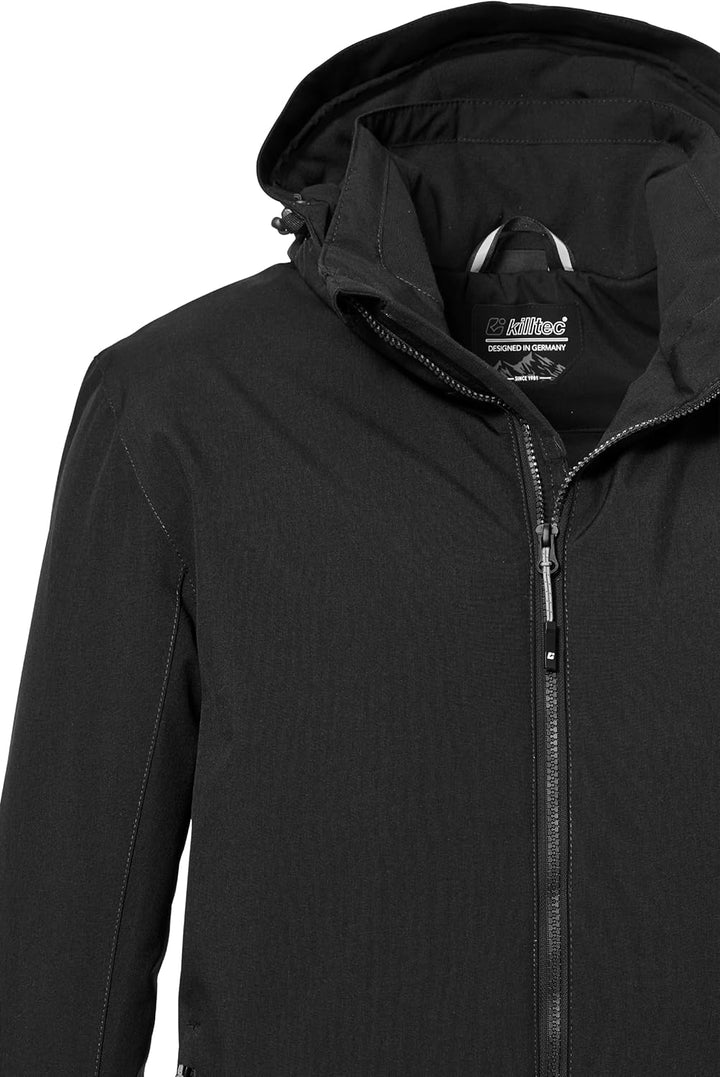 Killtec Herren Kow 22 Mn Jckt Funktionsjacke/Outdoorjacke mit abzippbarer Kapuze M Schwarz, M Schwar