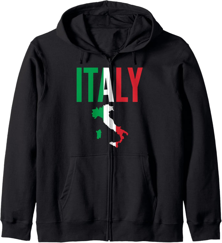 Italy Flag Map - Italian Kapuzenjacke