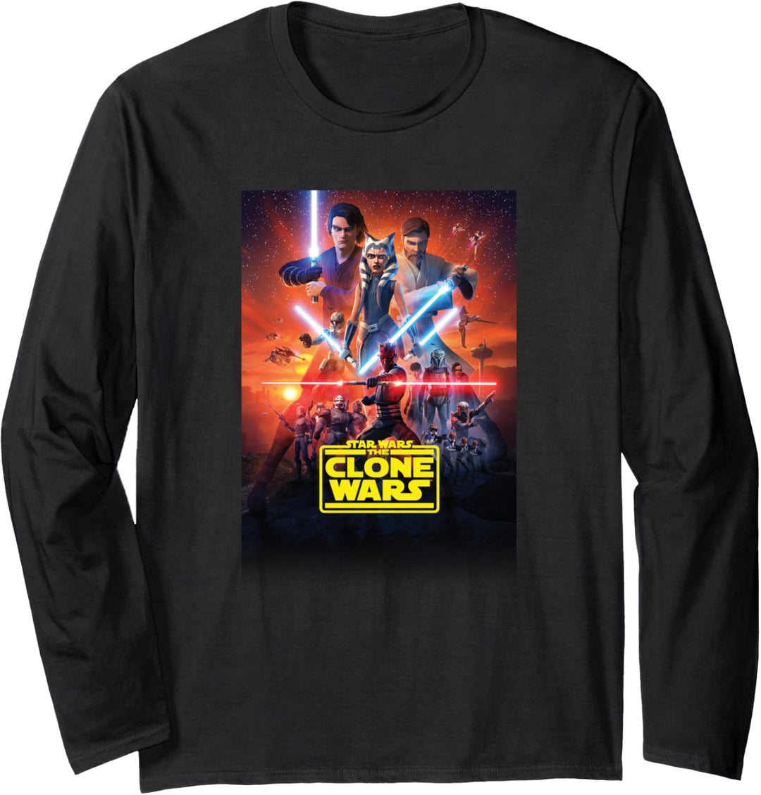 Star Wars The Clone Wars The Final Season Poster Langarmshirt