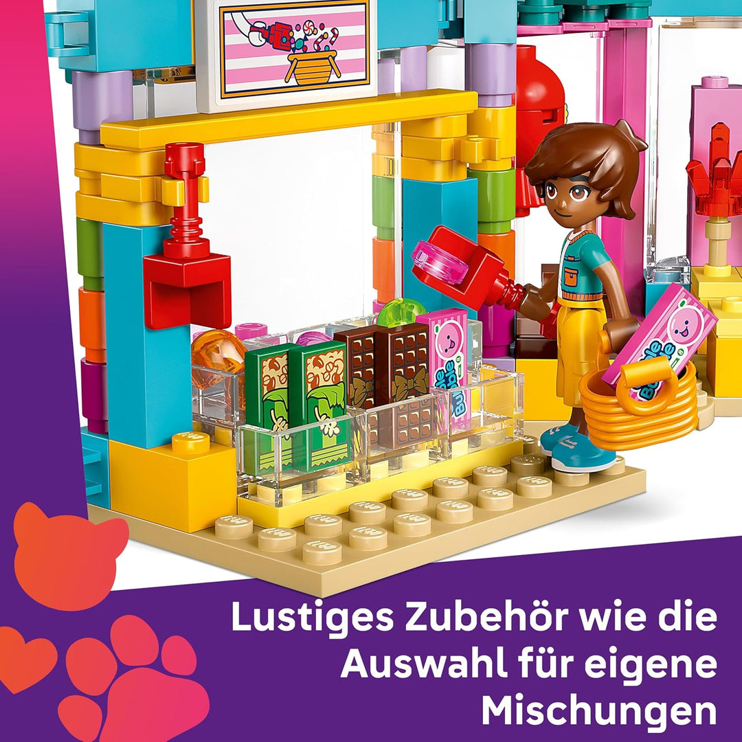 LEGO Friends Heartlake City Süsswarenladen, Spielset für Mädchen ab 6 Jahren, Rollenspiele mit 2 Min