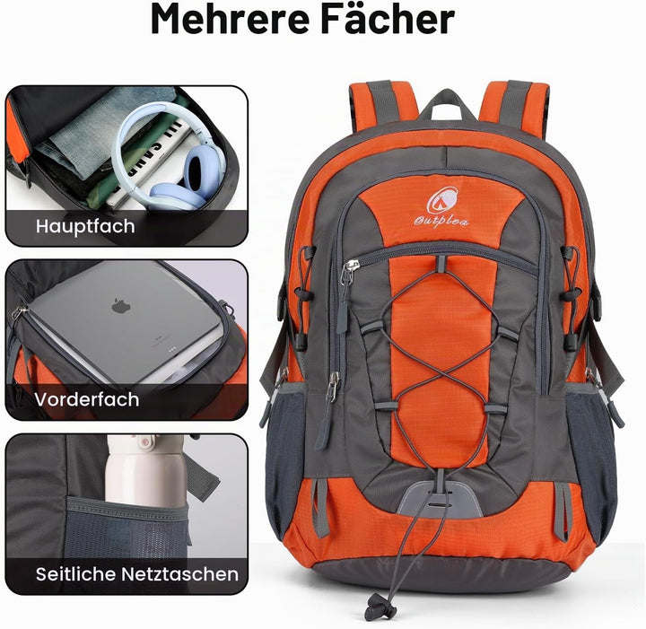 25L Wandernrucksack Damen Herren, Outdoor Rucksäcke Tagesrucksäcke, Wasserdichter Reiserucksack für