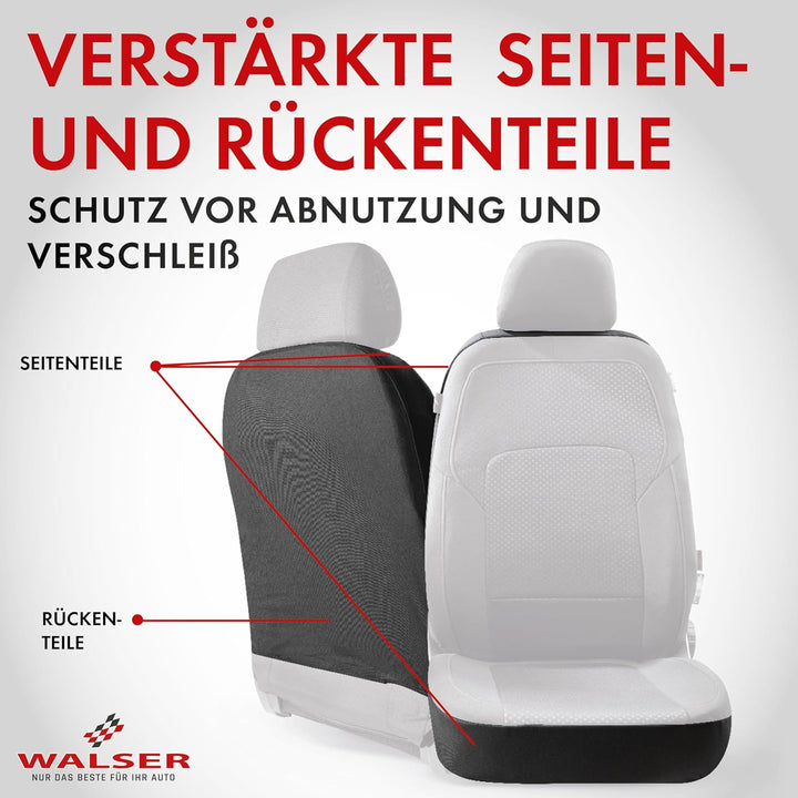 Walser Auto-Sitzbezug Manhay mit Reissverschluss, 2 Vordersitzbezüge, Zipp-IT Schonbezüge-Auto, Univ