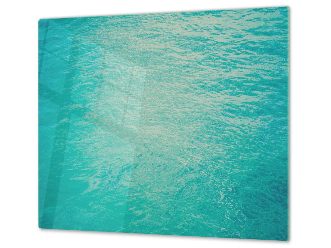 Küchenbrett aus Hartglas und Induktionskochplattenabdeckung – Schneideplatten SINGLE mit 60 x 52 cm