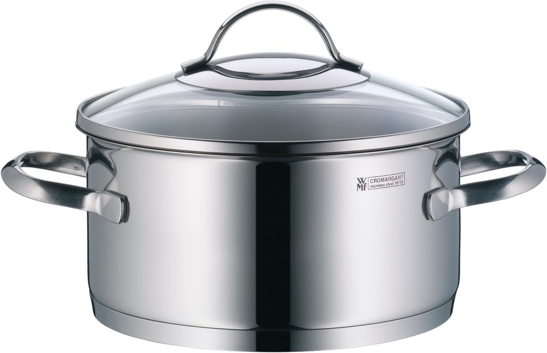 WMF Provence Plus Kochtopf klein 20cm, Glasdeckel, Bratentopf Induktion 2,5l, Cromargan Edelstahl po