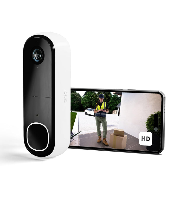 Arlo HD Video Türklingel Mit Kamera Kabellos, 1080p, WLAN Doorbell, Bewegungsmelder, 2-Wege-Audio, R