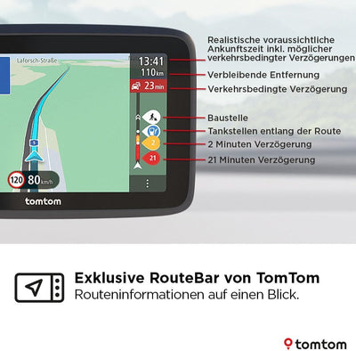 TomTom Pkw-Navi GO Classic 2nd (5 Zoll, Stauvermeidung Dank TomTom Traffic, Karten-Updates Europa in