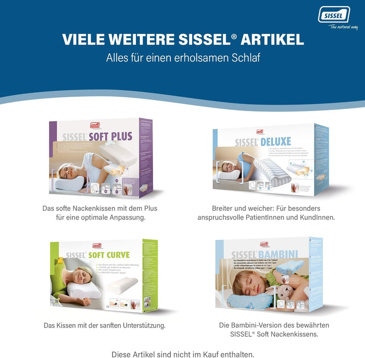 SISSEL Unisex-Erwachsene Classic Plus Orthopädisches Nackenkissen Inkl. Veloursbezug, Höhenverstellb