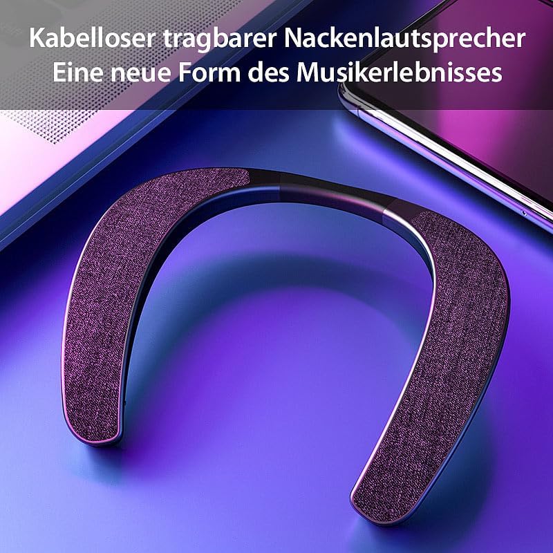 auvisio Headset: 2in1-Akku-TV-Nackenlautsprecher mit Bluetooth, Freisprechen, MP3 (Nacken Kopfhörer,