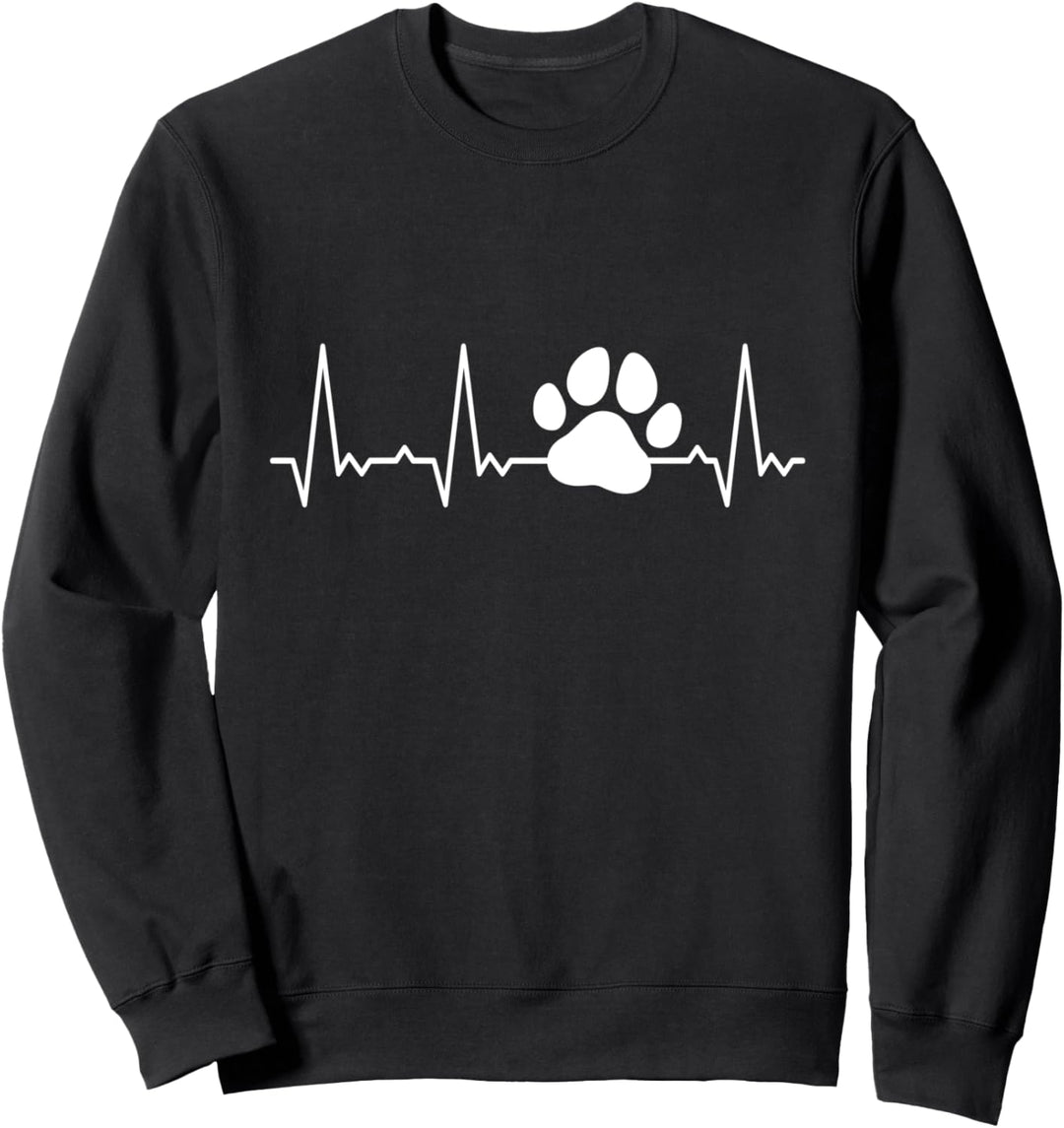 Herzschlag Hundepfote Sweatshirt