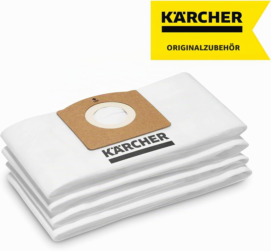 Kärcher Original Vliesfilterbeutel, 4 Stück, WD 1 Compact Battery, Weiss