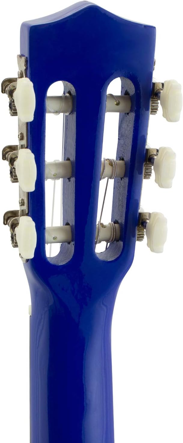 TIGER CLG6-BL Klassische Gitarre für Anfänger, 1/2 Grösse, im Set - inklusive Gigbag, Ersatz-Nylonsa