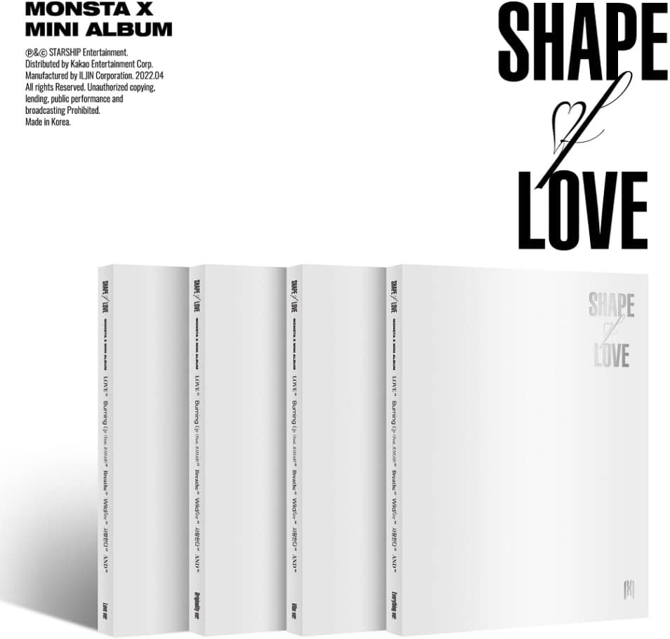 Starship Entertainment MONSTA X - SHAPE of LOVE Album+Extra Photocards Set (4 ver. SET), L100005817,