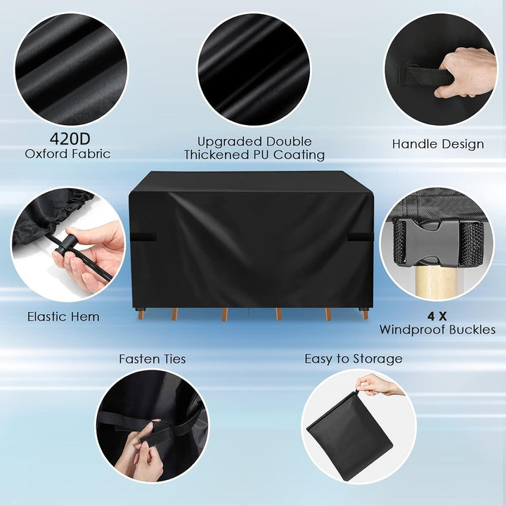 GARPROVM Abdeckung für Gartenmöbel, Abdeckplane Gartenmöbel Schutzhülle für Gartenmöbel Wasserdicht