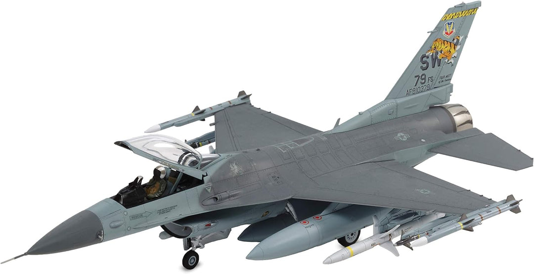 TAMIYA 300060788 - 1:72 F-16CJ Fighting Falcon mit Zurüstteilen, Grau