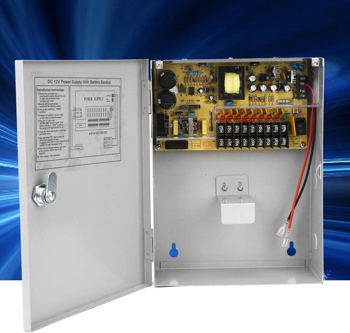 12V 10A Zugangskontroll-Netzteilbox, USV PWM-Backup-Batteriebox mit verzögerter Ausschaltfunktion, N