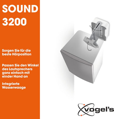 Vogel's SOUND 3200 Universelle Lautsprecher Wandhalterung, Max. 5kg, Neigbar-30°/+30°, Schwenkbar bi