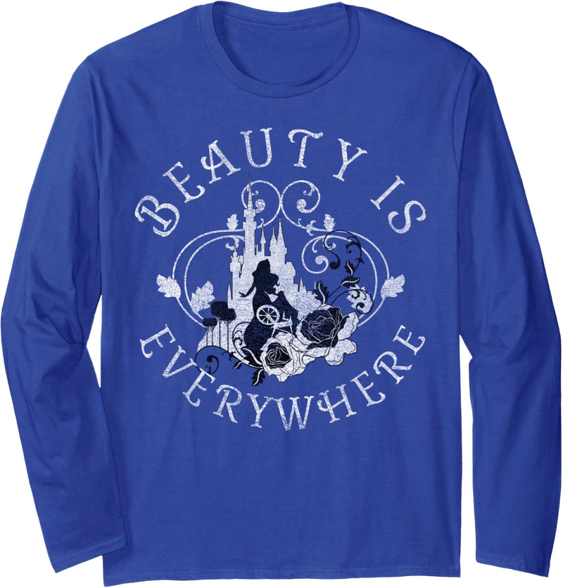 Disney Sleeping Beauty Aurora Castle Silhouette Langarmshirt