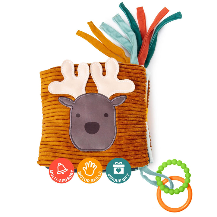 Little Big Friends Soft Activity Book 2 in 1 | Stoff Fühlbuch &amp; Quiet Book Baby | Kontrastbuch mit B