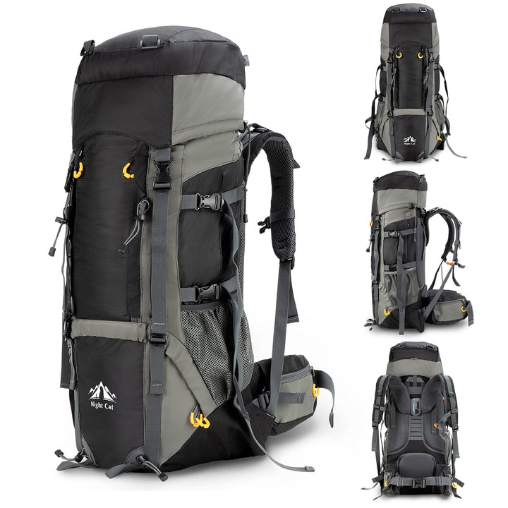 Night Cat Wanderrucksack 70L 90L Rucksack: Trekkingrucksack Reiserucksack Herren Damen Atmungsaktiv