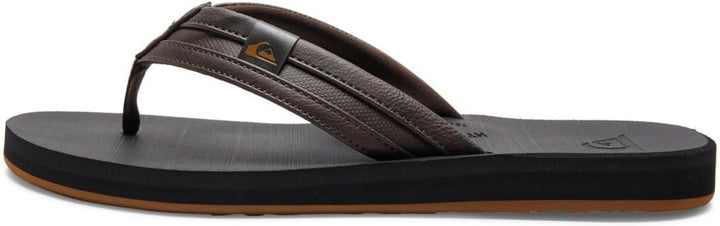 Quiksilver Herren Carver NubuckFlipflop 39 EU Brown Black Brown, 39 EU Brown Black Brown