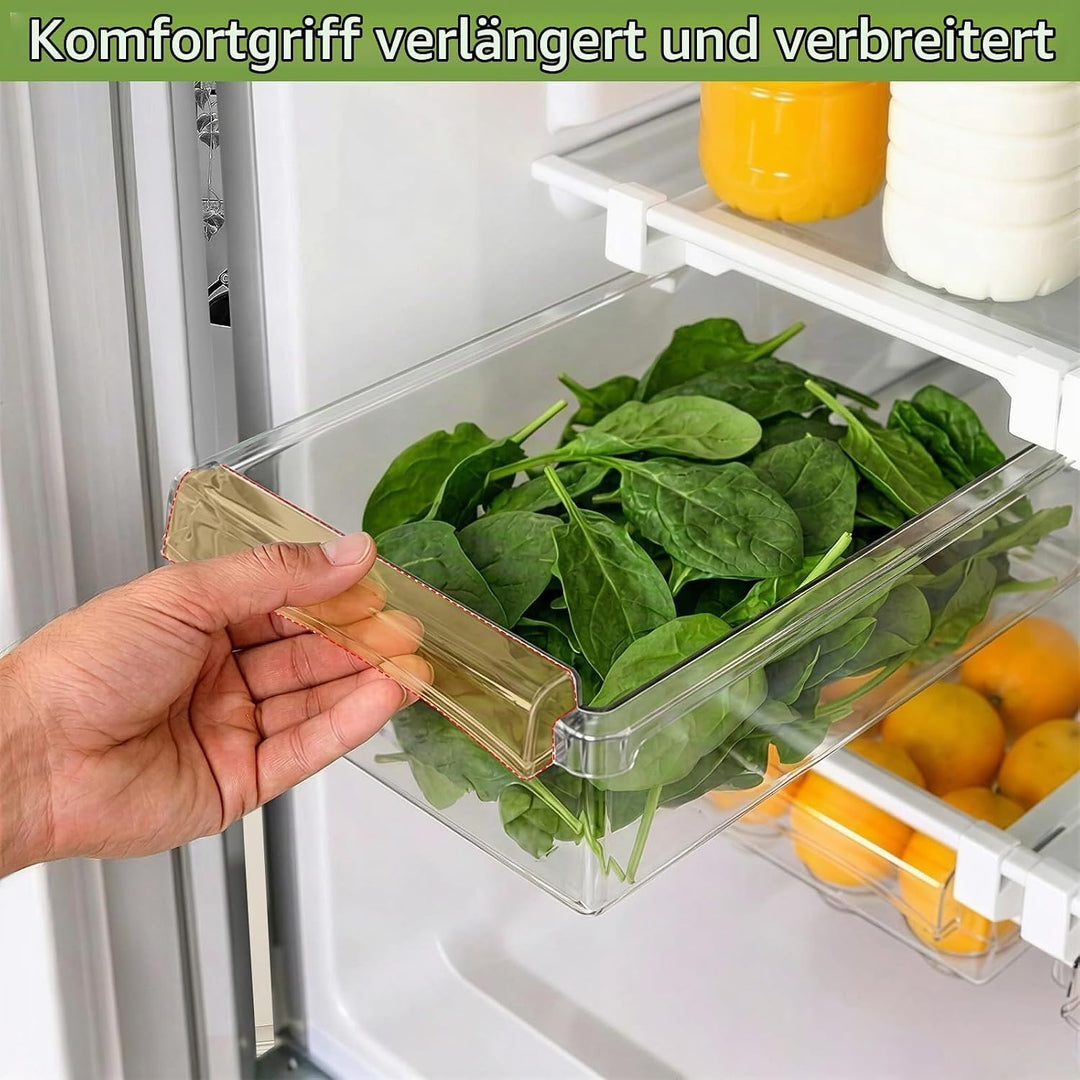 2er-Pack Kühlschrank-Organizer Schublade,Aufbewahrungs Schubladen Stapelbare,Herausziehbares Regal a