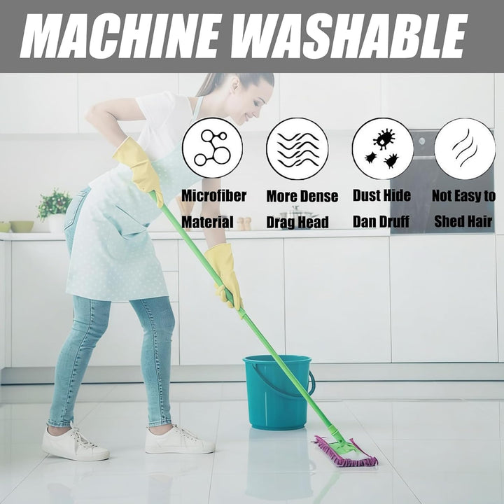 Mop Pads,5 Stück Mop Microfaser Reinigung Pads,Waschbarer Saugfähiges Wischmopp Bezug,Ersatz Mop Pad