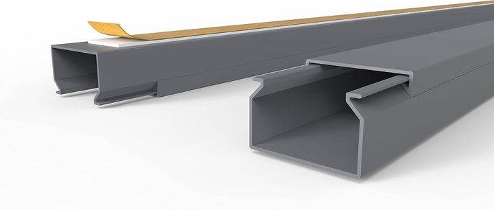 Kabelkanal Selbstklebend Pro mit Schaumklebeband, Kabelschacht 50m 25x16mm - 50x1m, Gray - Grau 50m