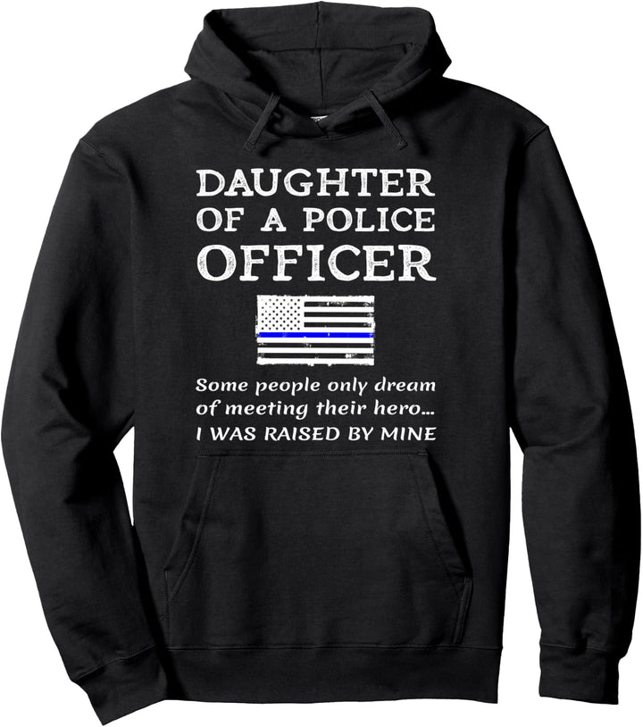 Stolze Tochter eines Polizisten Polizistin Pullover Hoodie