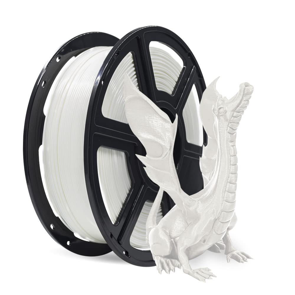 FLASHFORGE PLA 3D-Druck-Filament, 1,75 mm und 1 kg Spule für die Creator-Serie (weiss) PLA Weiss, PL