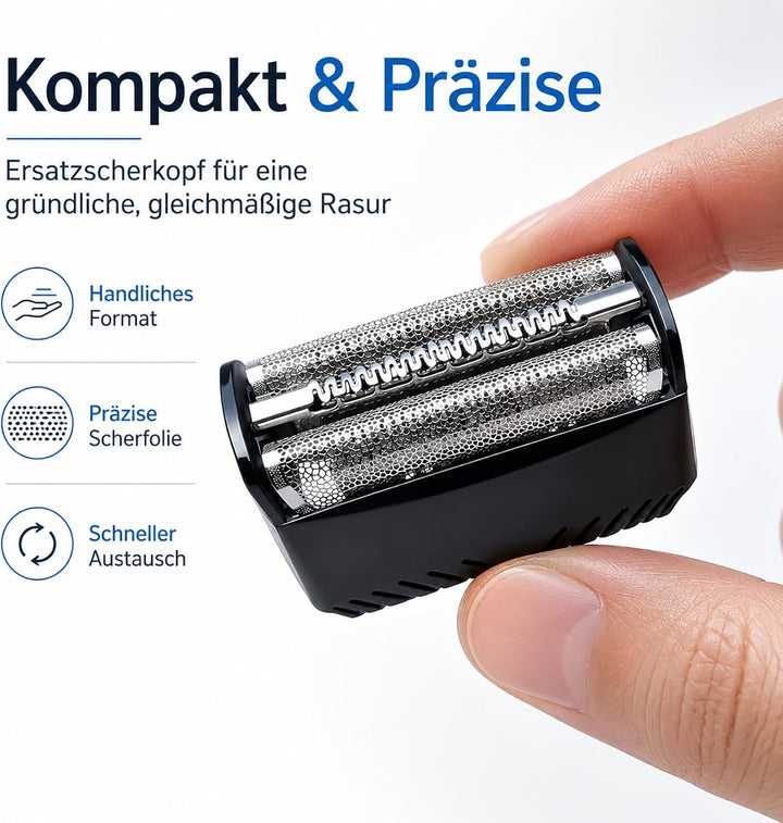 Poweka Scherfolie Scherkopf Kompatibel mit Braun 30B - Hochwertiges Kombipack Klingenblock Messer Ra