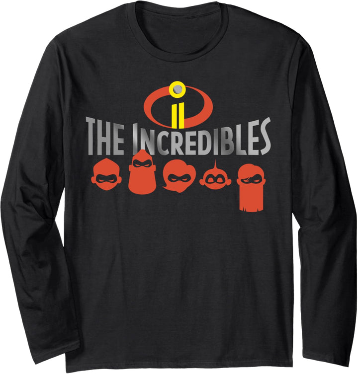 Disney Pixar Incredibles 2 Family Title Logo Langarmshirt