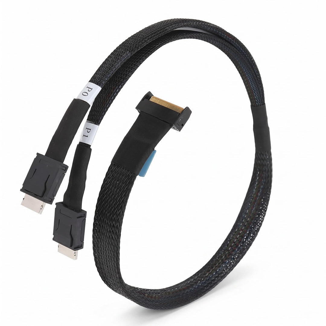 für MCIO 8i zu OCuLink SFF 8611 4i Kabel, OCuLink PCIe PCI Express 5.0 SFF-8611 zu für MCIO X8 Kabel