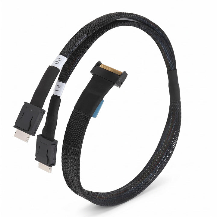 für MCIO 8i zu OCuLink SFF 8611 4i Kabel, OCuLink PCIe PCI Express 5.0 SFF-8611 zu für MCIO X8 Kabel