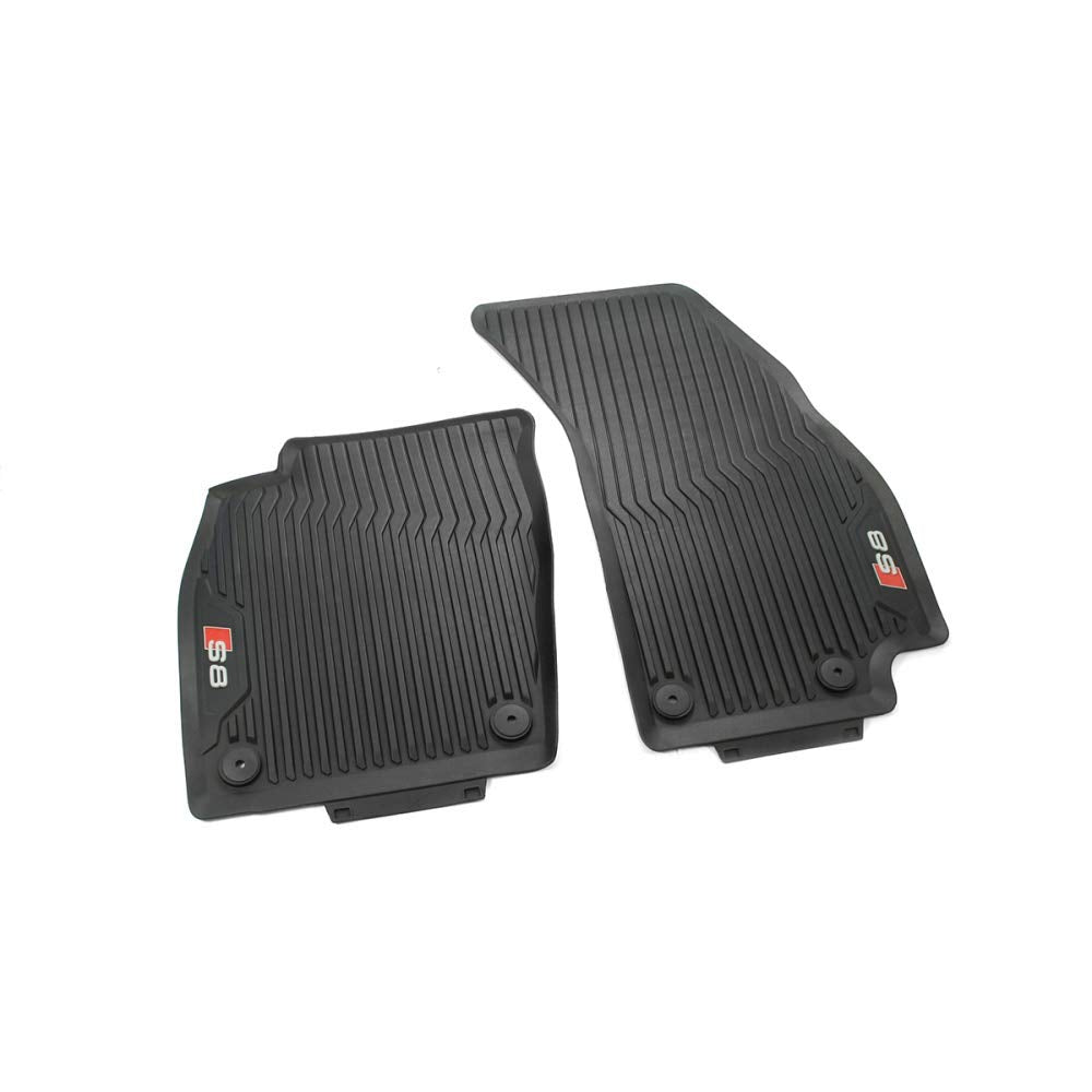 Audi 4N1061221A041 Gummi Fussmatten vorn 2X Gummimatten Allwettermatten schwarz, mit S8 Schriftzug