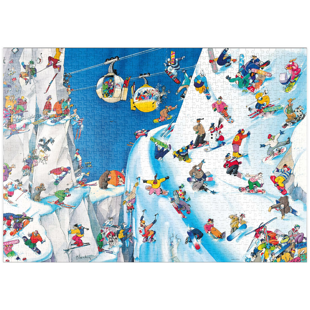 Snowboards - Blachon - Cartoon Classics - Premium 1000 Teile Puzzle - MyPuzzle Sonderkollektion von