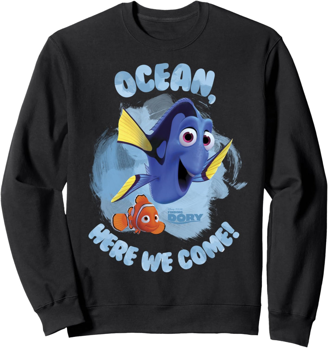 Disney Pixar Finding Dory Here We Come Text Sweatshirt