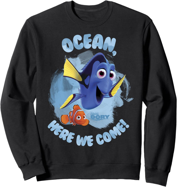 Disney Pixar Finding Dory Here We Come Text Sweatshirt