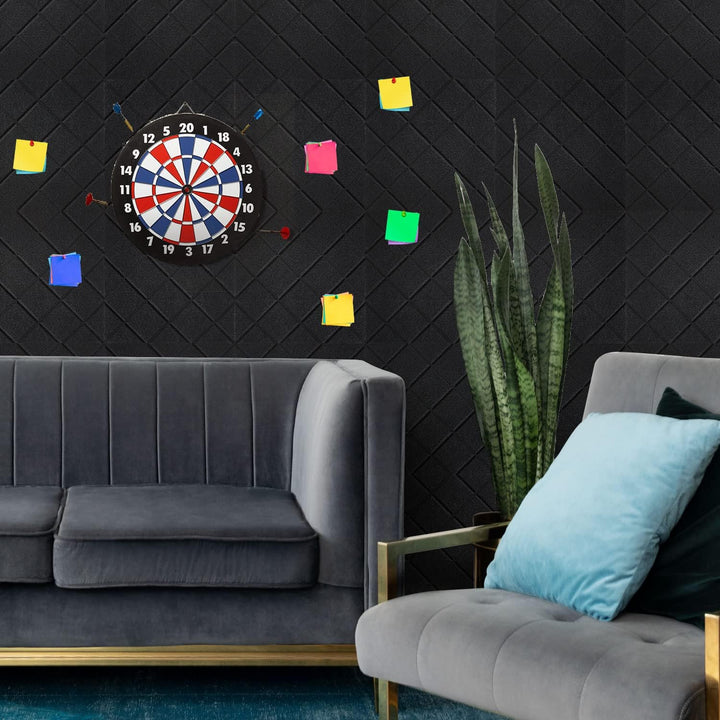 Quadratische Akustikplatten selbstklebend 12 Stück I Schallabsorber mit hoher Dichte für Wand Decken
