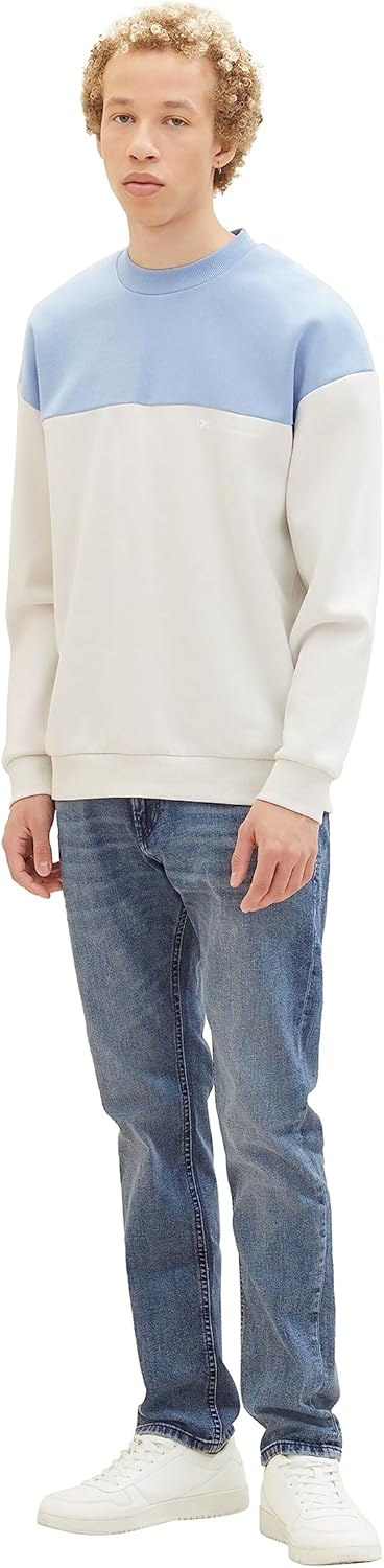 TOM TAILOR Denim Herren Piers Slim Jeans mit Stretch 27W / 32L 10118 - Used Light Stone Blue Denim,