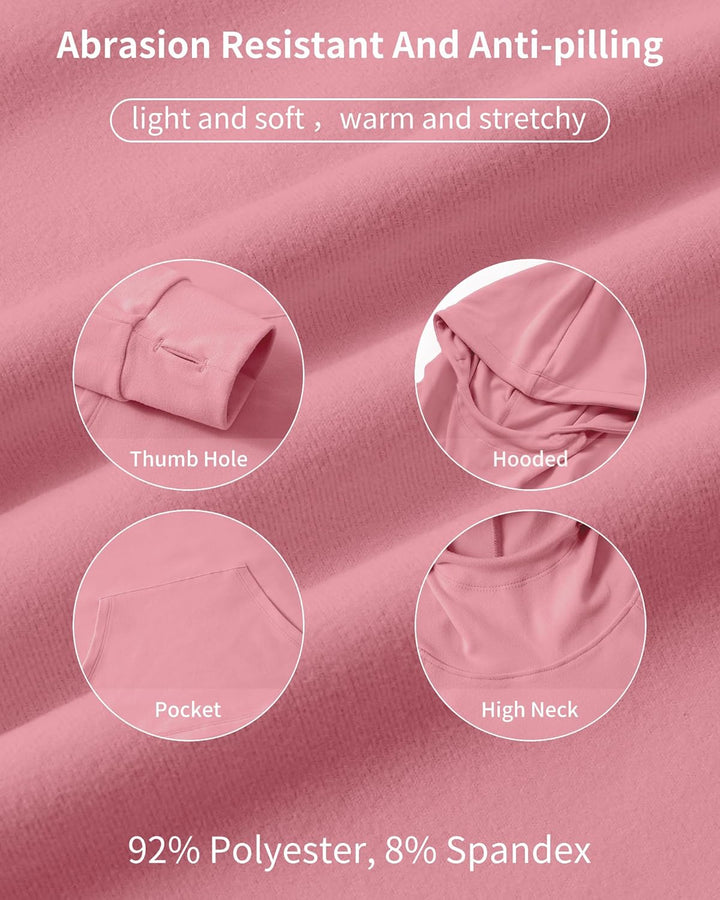 Rolanko Mädchen Hoodies Fleece Sweatshirts Langarm Gemütlicher Leichter Kapuzenpullover Oberteile mi