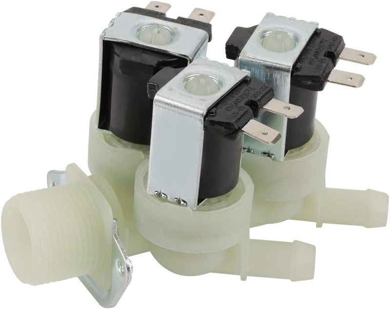 TOPINCN Solenoid Ventil 3 Weg Wasserzufluss N/C Normal geschlossen elektrisch Magnetventil AC 220 V