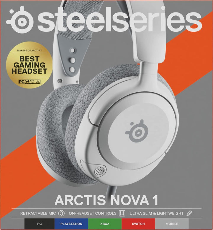 SteelSeries Arctis Nova 1 - Multi-System Gaming-Headset – Hi-Fi-Treiber – 360° Surround-Sound – AirW