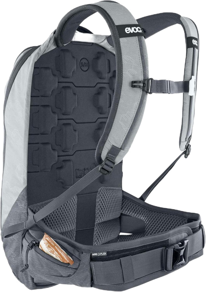 EVOC TRAIL PRO 10l Rucksack für Trailriding & Renneinsätze, Backpack, Steingrau/Carbon Grau